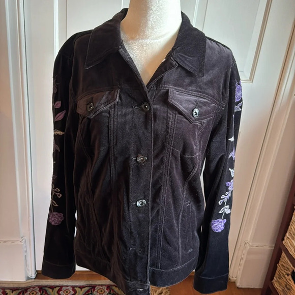 💜 Stunning Style and Co. black Jacket with beautiful embroidery Size M 💜 - Picture 5 of 12